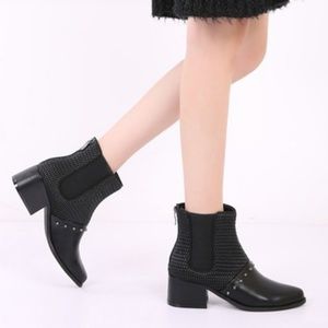 MJ Women's Stylish Black Booties108-6-blk